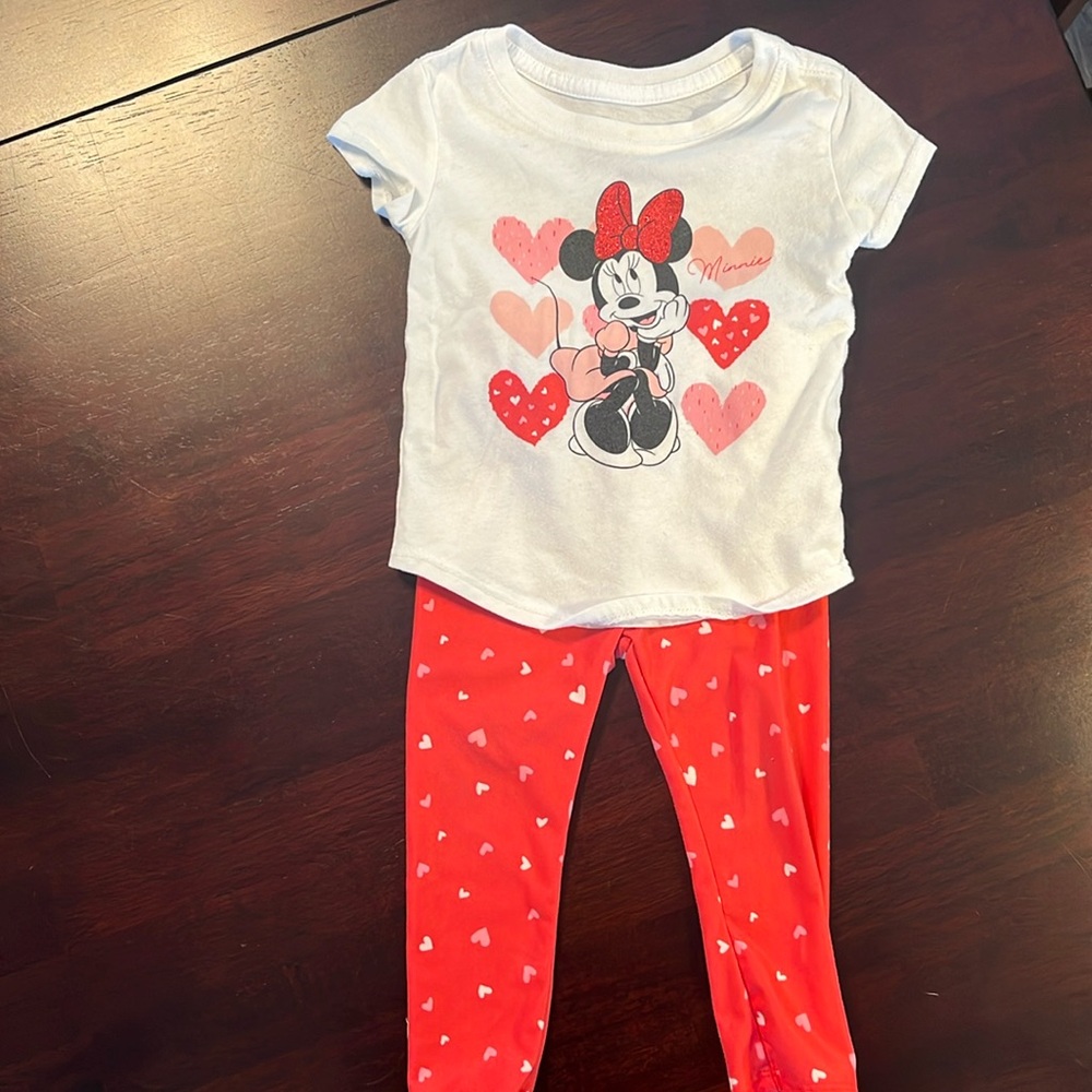 Disney Tshirt and Leggings 18M